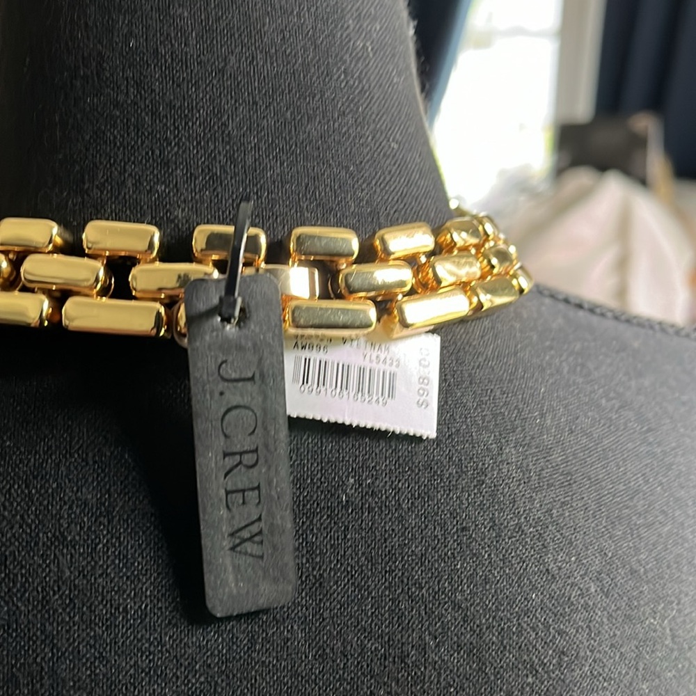 J.Crew necklace gold  tone new with tags - Picture 2 of 4